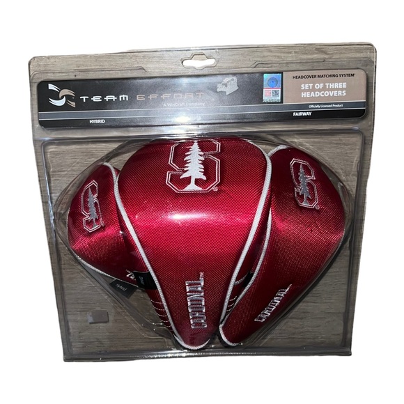 Team Effort NCAA 3-Piece Headcover Set - Stanford Cardinal - Picture 3 of 10